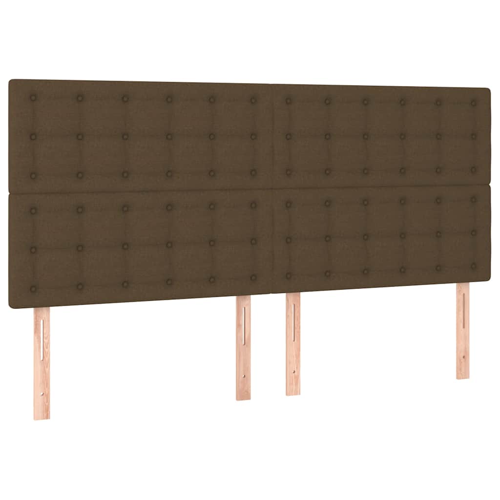 vidaXL Κρεβάτι Boxspring με Στρώμα Σκούρο Καφέ 160x200 εκ Υφασμάτινο