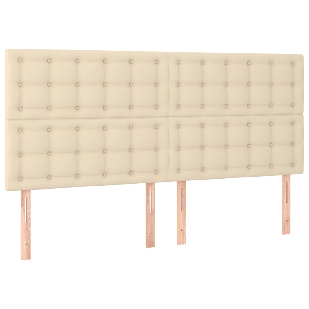 vidaXL Κρεβάτι Boxspring με Στρώμα Κρεμ 180x200 εκ. Υφασμάτινο
