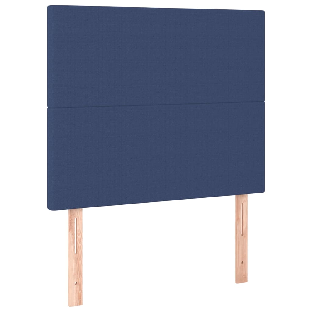 vidaXL Κρεβάτι Boxspring με Στρώμα Μπλε 80x200 εκ. Υφασμάτινο