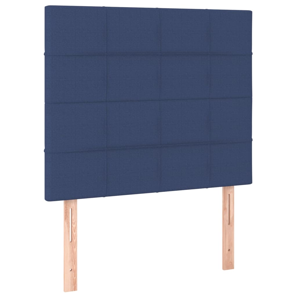 vidaXL Κρεβάτι Boxspring με Στρώμα Μπλε 100 x 200 εκ. Υφασμάτινο