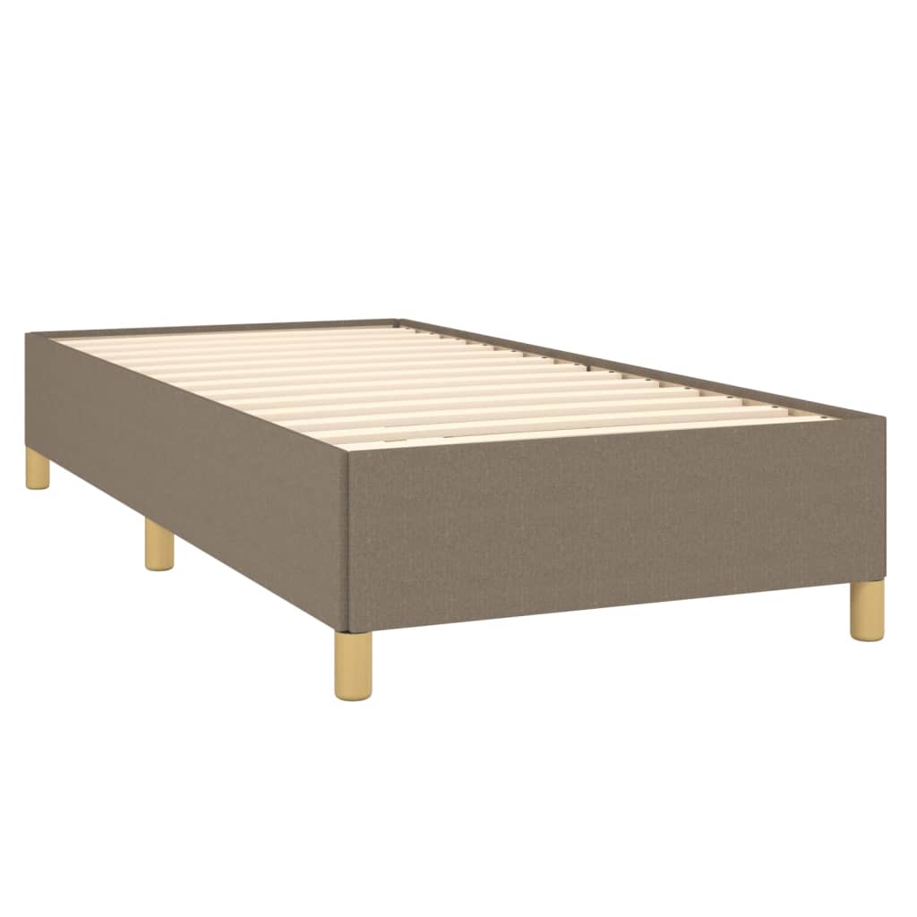 vidaXL Κρεβάτι Boxspring με Στρώμα Taupe 90x200 εκ. Υφασμάτινο