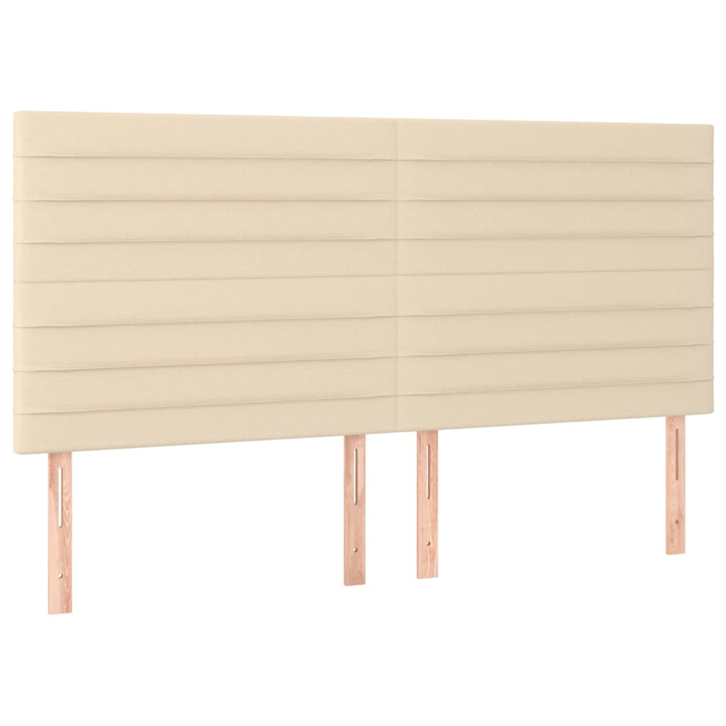 vidaXL Κρεβάτι Boxspring με Στρώμα Κρεμ 180x200 εκ. Υφασμάτινο