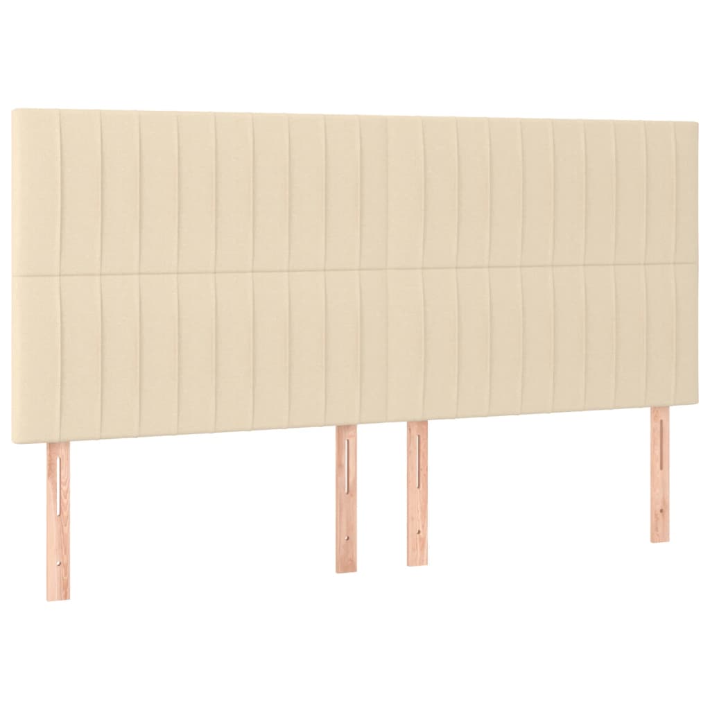 vidaXL Κρεβάτι Boxspring με Στρώμα Κρεμ 160x200 εκ. Υφασμάτινο