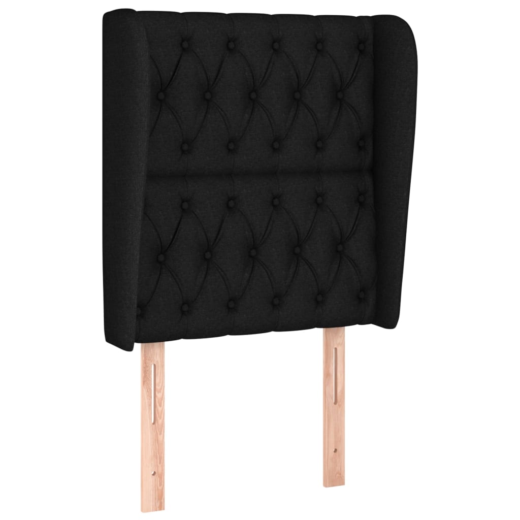 vidaXL Κρεβάτι Boxspring με Στρώμα Μαύρο 80 x 200 εκ. Υφασμάτινο