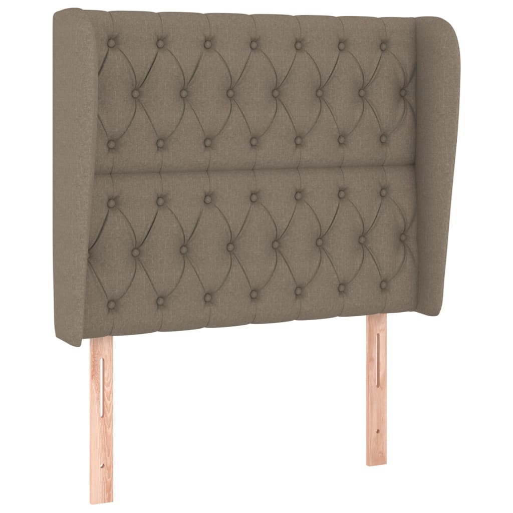 vidaXL Κρεβάτι Boxspring με Στρώμα Taupe 90x200 εκ. Υφασμάτινο