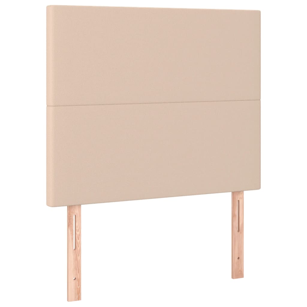 vidaXL Κρεβάτι Boxspring με Στρώμα Καπουτσίνο 100x200εκ.από Συνθ.Δέρμα