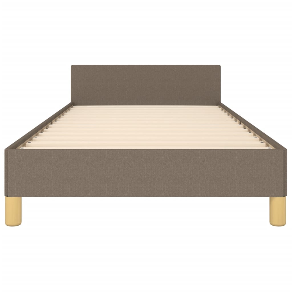 vidaXL Σκελετός Κρεβατιού Χωρίς Στρώμα Taupe 90x200 εκ. Υφασμάτινο