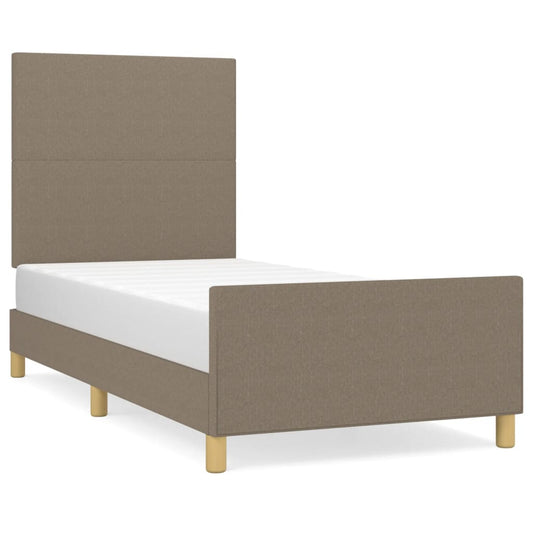 vidaXL Σκελετός Κρεβατιού Χωρίς Στρώμα Taupe 100 x 200 εκ. Υφασμάτινο
