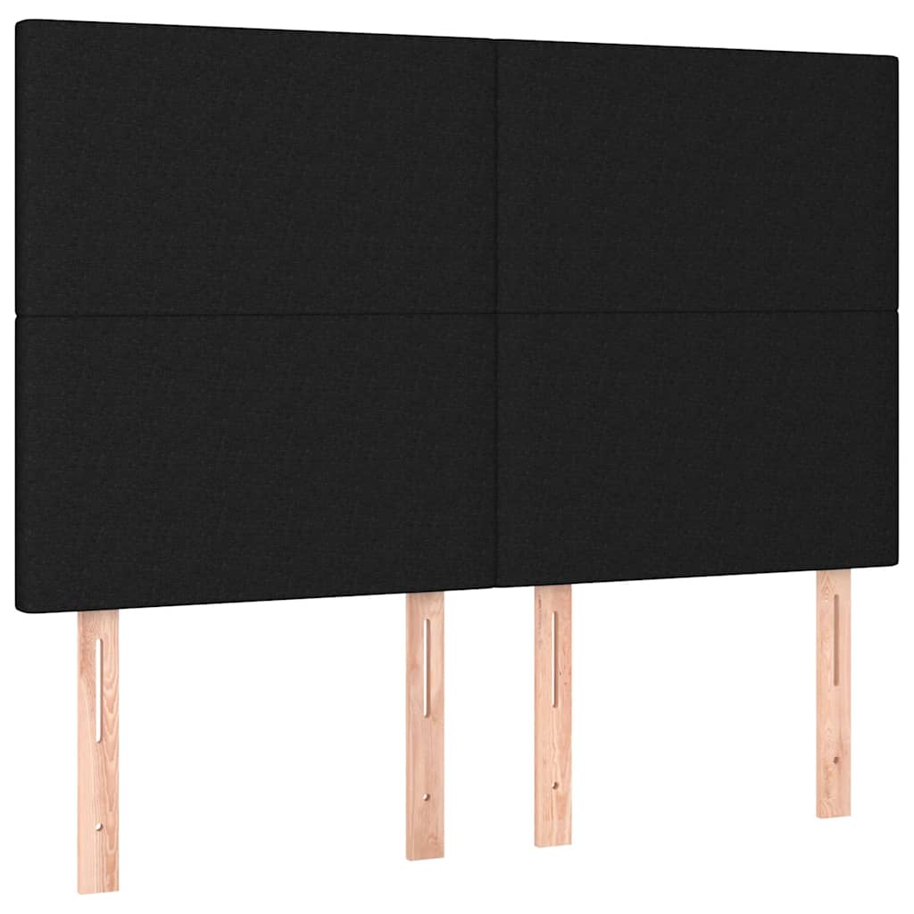vidaXL Σκελετός Κρεβατιού Χωρίς Στρώμα Μαύρο 140x200 εκ.Υφασμάτινο