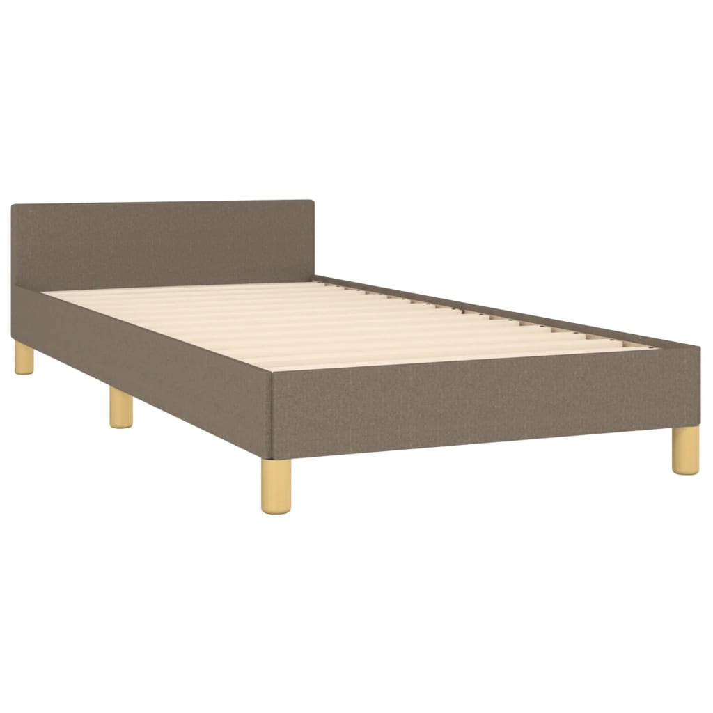 vidaXL Σκελετός Κρεβατιού Χωρίς Στρώμα Taupe 90x200 εκ. Υφασμάτινο