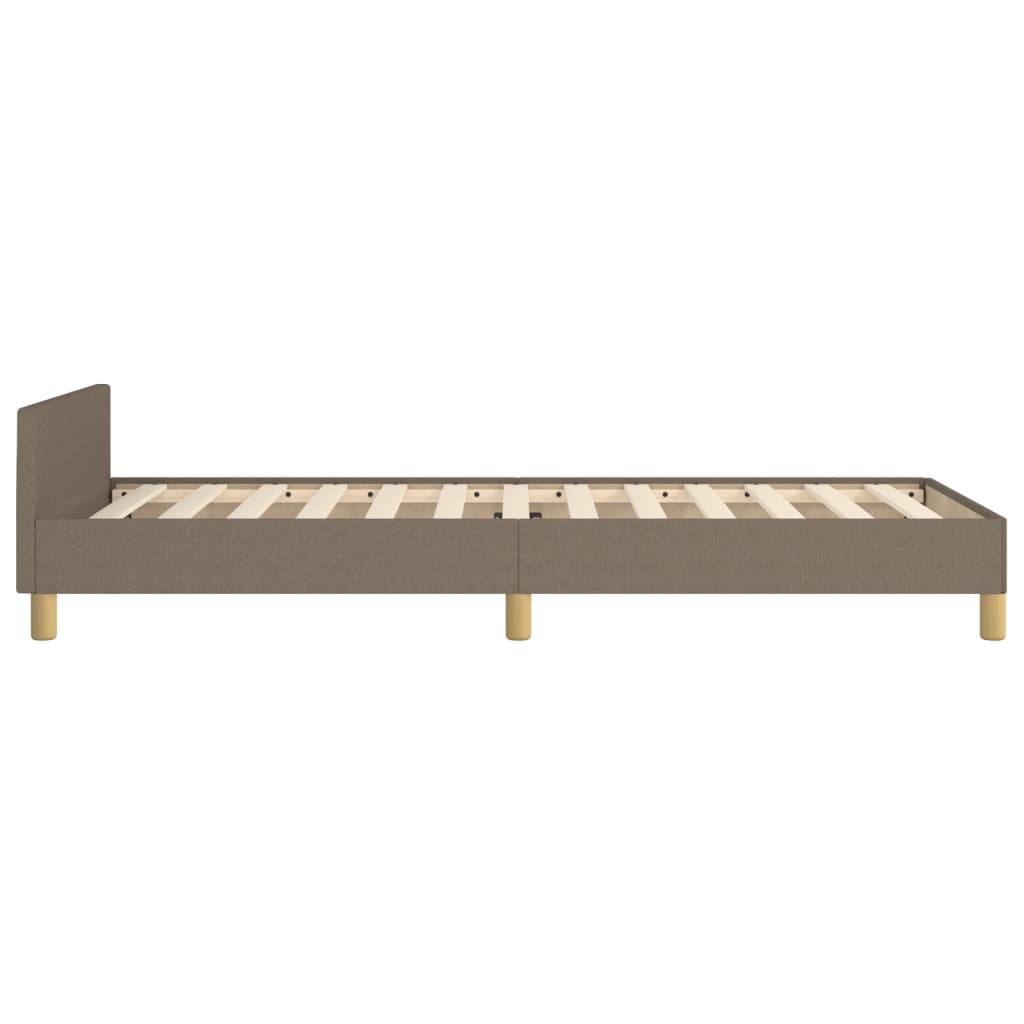vidaXL Σκελετός Κρεβατιού Χωρίς Στρώμα Taupe 90x200 εκ. Υφασμάτινο