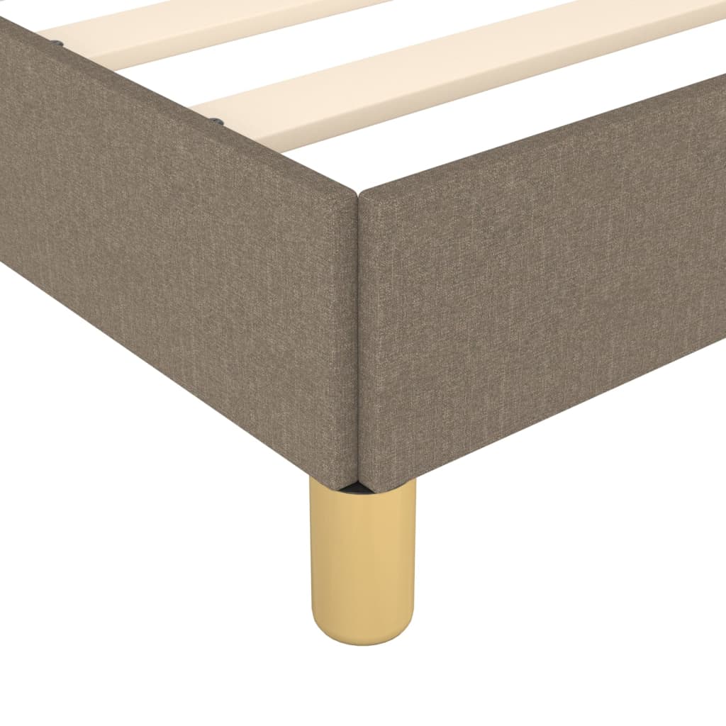 vidaXL Σκελετός Κρεβατιού Χωρίς Στρώμα Taupe 90x200 εκ. Υφασμάτινο