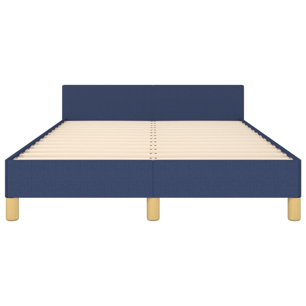 vidaXL Πλαίσιο κρεβατιού χωρίς στρώμα μπλε 120x200cm ύφασμα