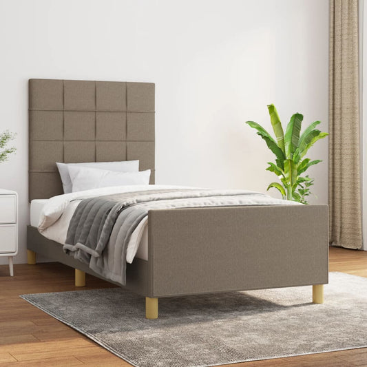 vidaXL Σκελετός Κρεβατιού Χωρίς Στρώμα Taupe 80x200 εκ. Υφασμάτινο