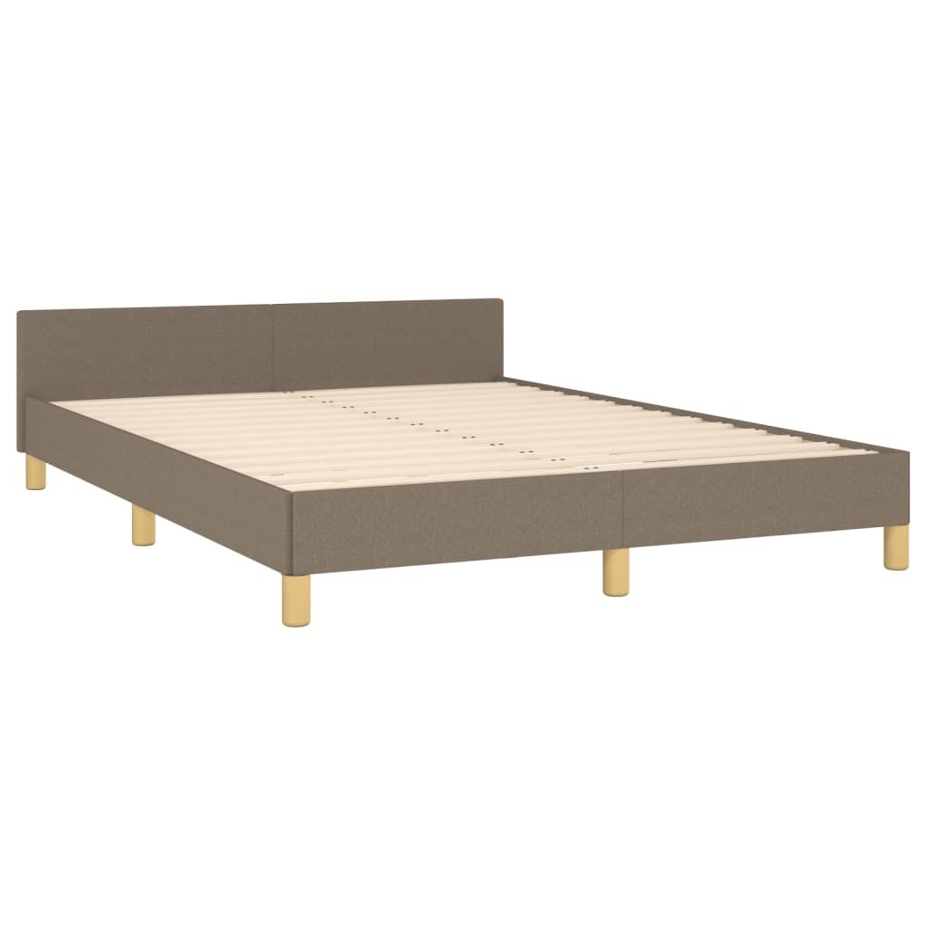 vidaXL Σκελετός Κρεβατιού Χωρίς Στρώμα Taupe 140x190 εκ. Υφασμάτινο