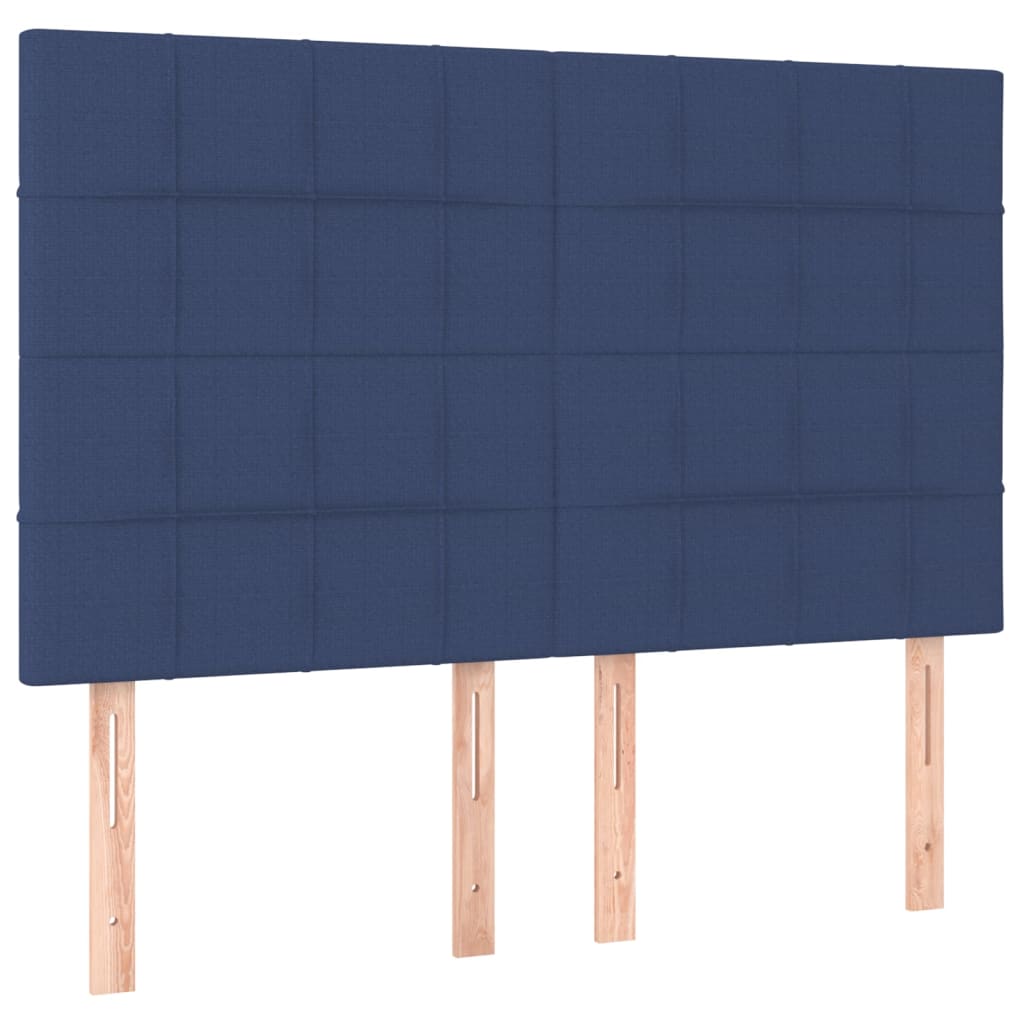 vidaXL Σκελετός Κρεβατιού Χωρίς Στρώμα Μπλε 140x190 εκ. Υφασμάτινο