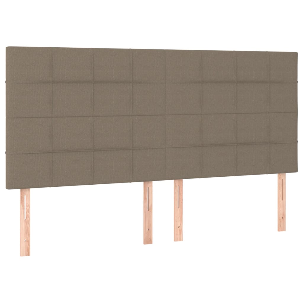 vidaXL Σκελετός Κρεβατιού Χωρίς Στρώμα Taupe 160x200 εκ. Υφασμάτινο