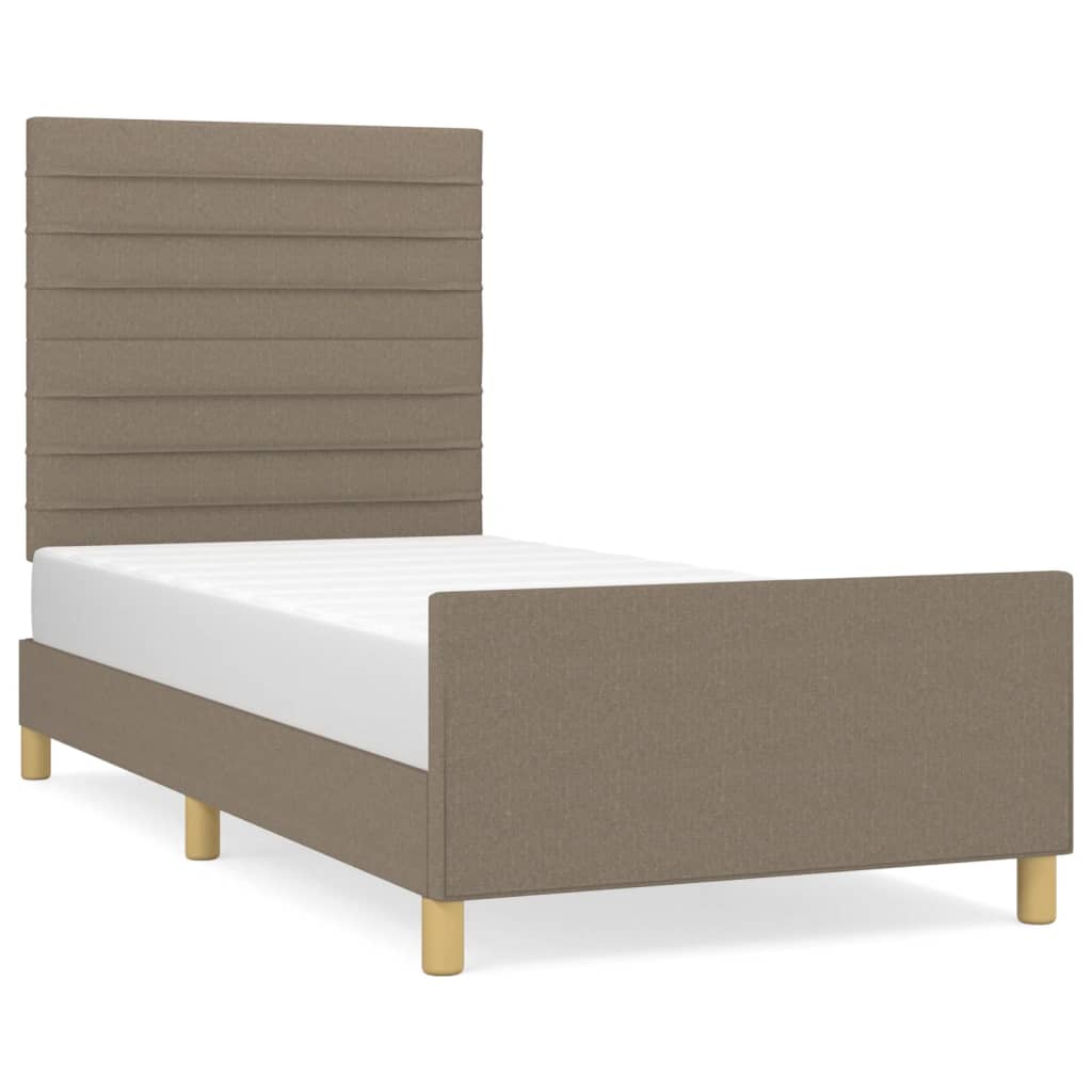 vidaXL Σκελετός Κρεβατιού Χωρίς Στρώμα Taupe 80x200 εκ. Υφασμάτινο