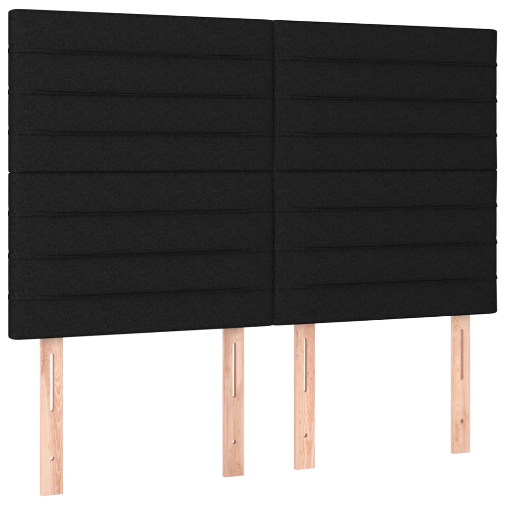 vidaXL Σκελετός Κρεβατιού Χωρίς Στρώμα Μαύρο 140x200 εκ.Υφασμάτινο