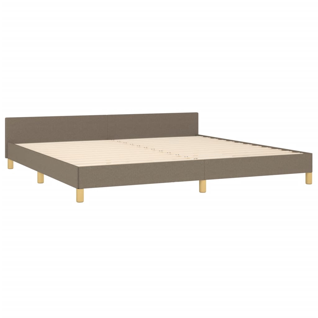 vidaXL Σκελετός Κρεβατιού Χωρίς Στρώμα Taupe 200x200 εκ.Υφασμάτινο