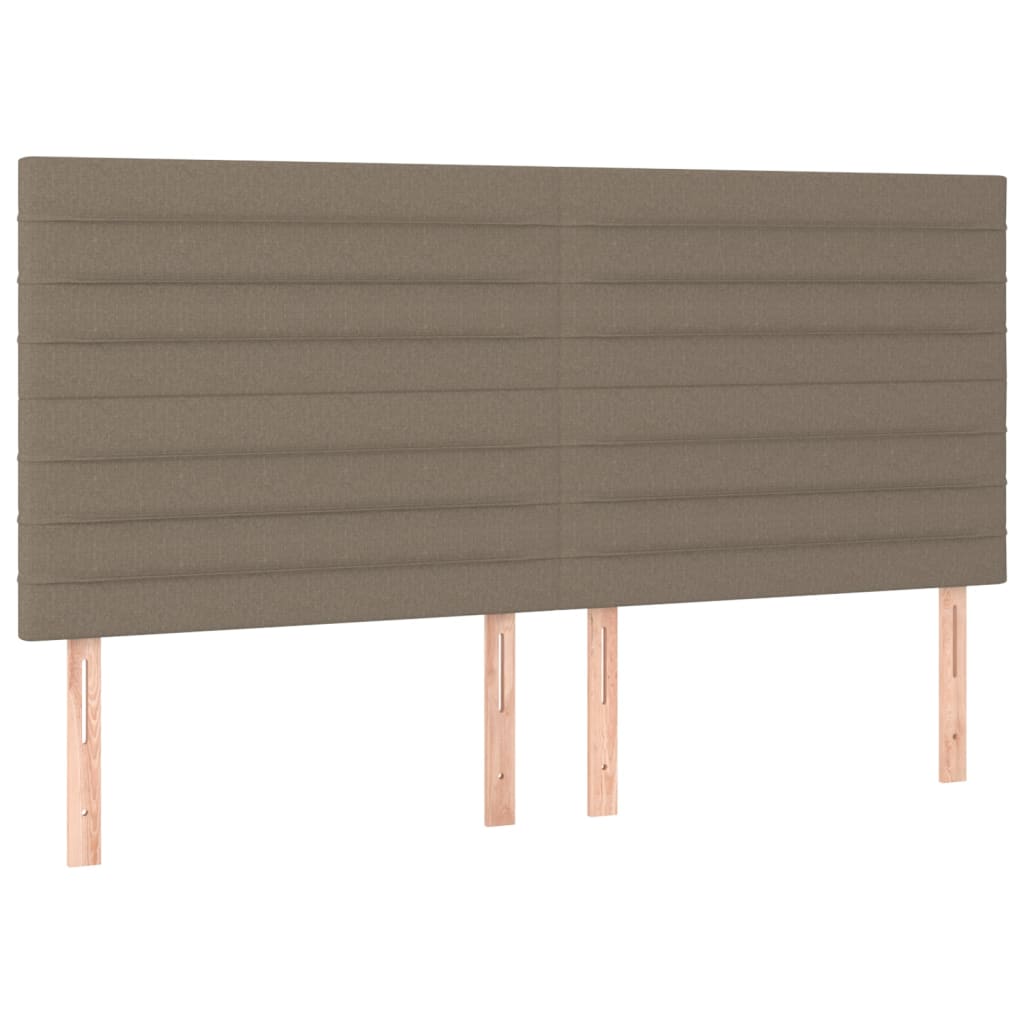 vidaXL Σκελετός Κρεβατιού Χωρίς Στρώμα Taupe 200x200 εκ.Υφασμάτινο