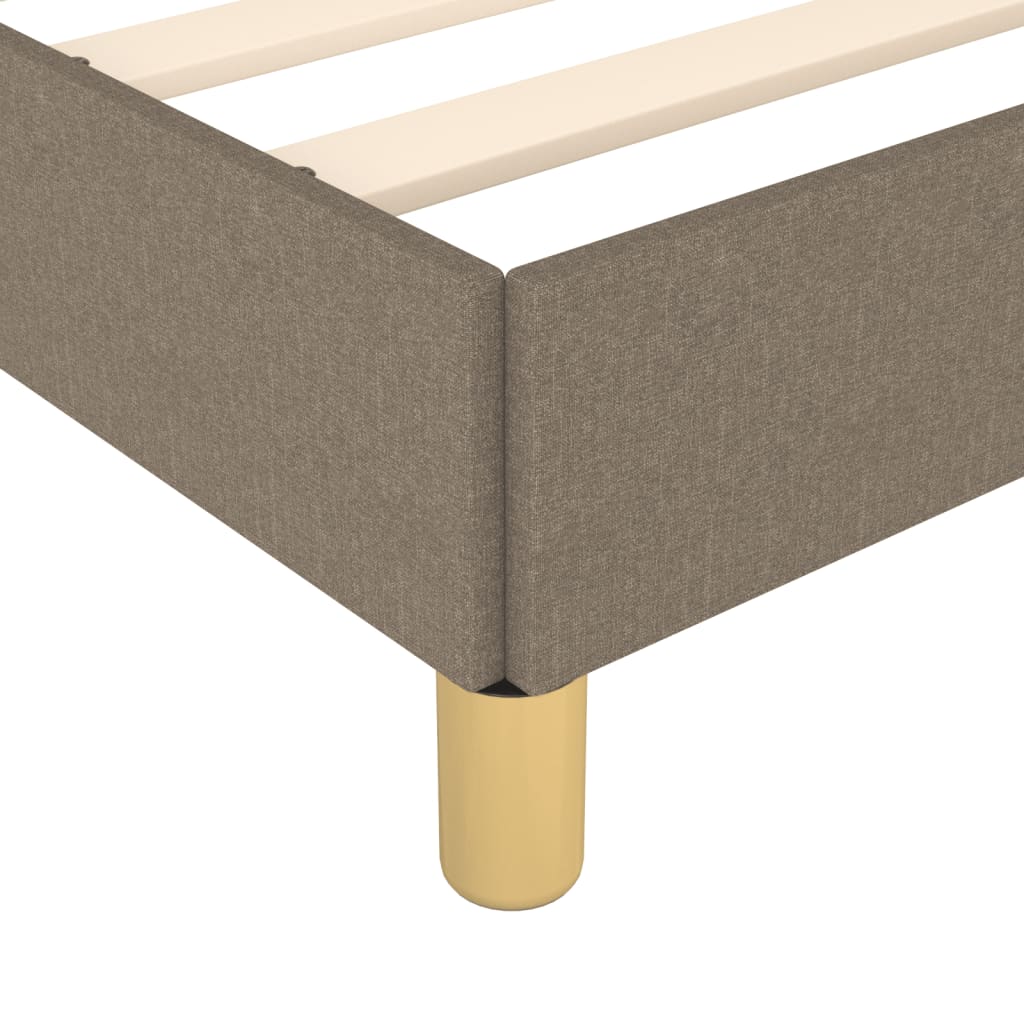 vidaXL Σκελετός Κρεβατιού Χωρίς Στρώμα Taupe 200x200 εκ.Υφασμάτινο