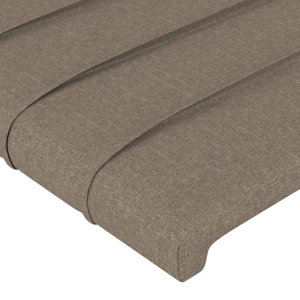 vidaXL Σκελετός Κρεβατιού Χωρίς Στρώμα Taupe 200x200 εκ.Υφασμάτινο