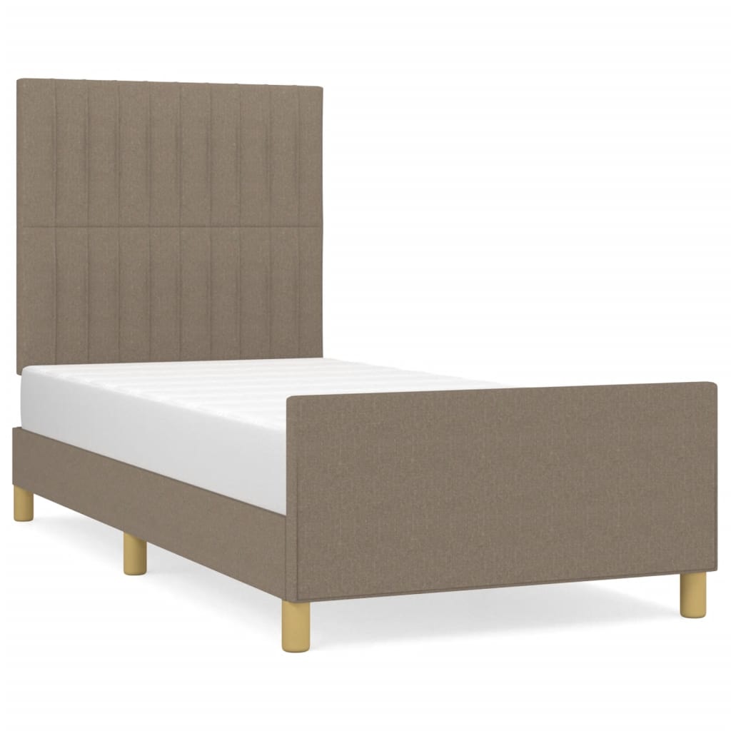 vidaXL Σκελετός Κρεβατιού Χωρίς Στρώμα Taupe 80x200 εκ. Υφασμάτινο