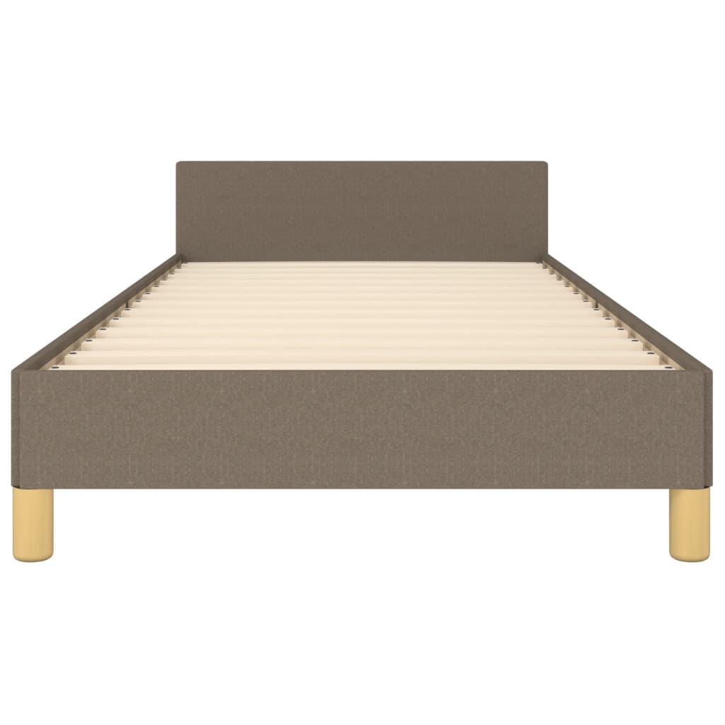 vidaXL Σκελετός Κρεβατιού Χωρίς Στρώμα Taupe 90x200 εκ. Υφασμάτινο