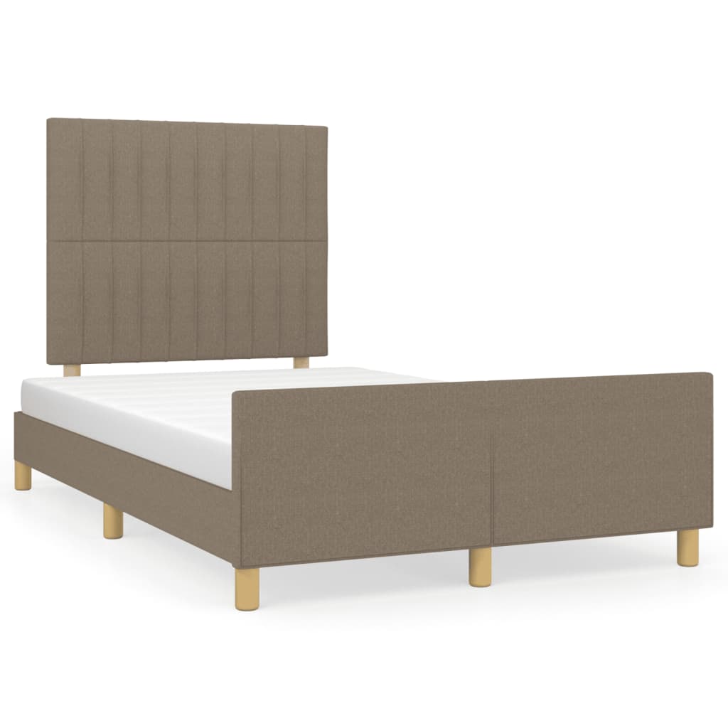 vidaXL Σκελετός Κρεβατιού Χωρίς Στρώμα Taupe 120x200 εκ. Υφασμάτινο