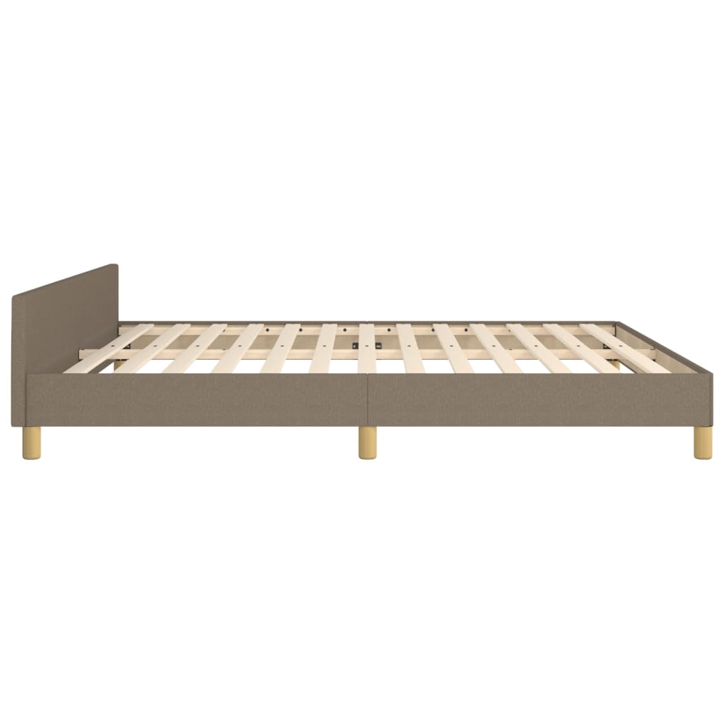 vidaXL Σκελετός Κρεβατιού Χωρίς Στρώμα Taupe 160x200 εκ. Υφασμάτινο