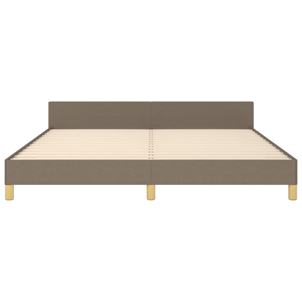 vidaXL Σκελετός Κρεβατιού Χωρίς Στρώμα Taupe 180x200 εκ. Υφασμάτινο