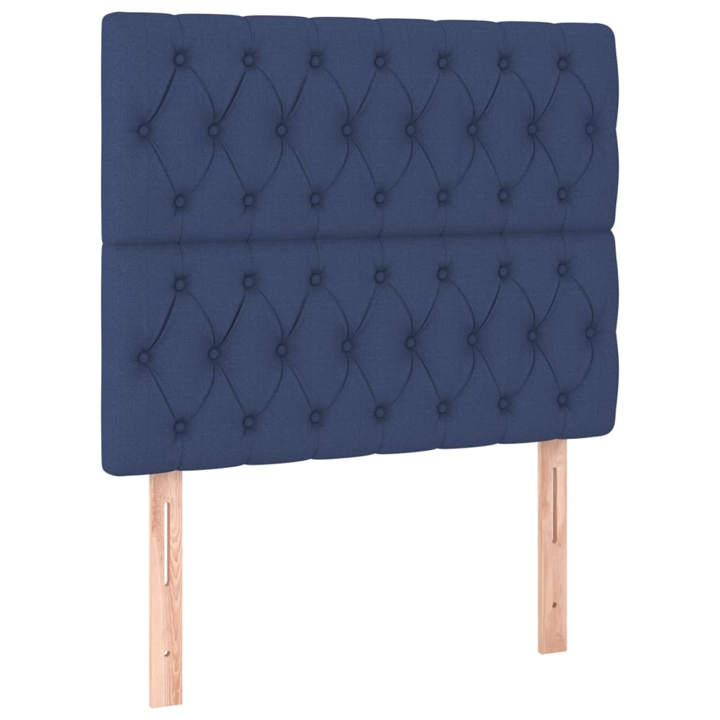 vidaXL Πλαίσιο κρεβατιού χωρίς στρώμα μπλε 120x200cm ύφασμα