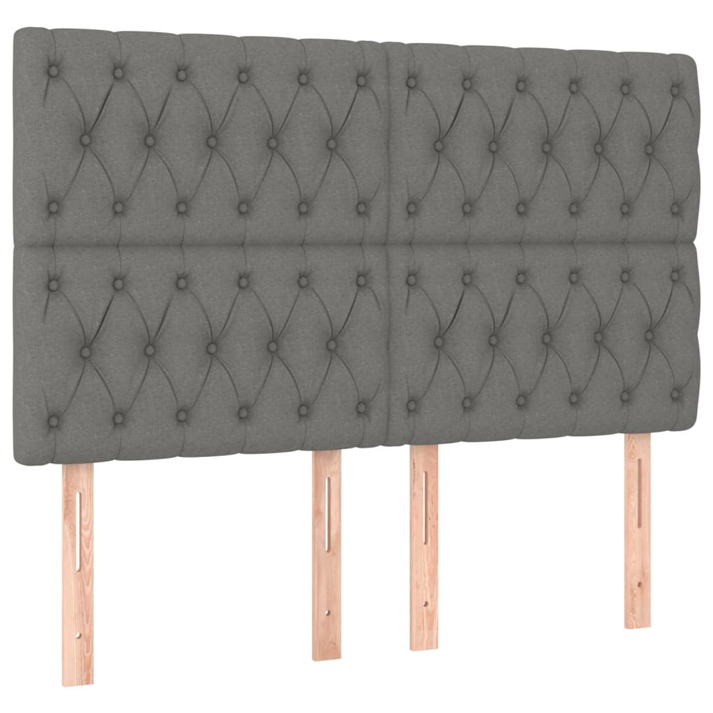 vidaXL Σκελετός Κρεβατιού Χωρίς Στρώμα Γκρι 140x200 εκ.Υφασμάτινο