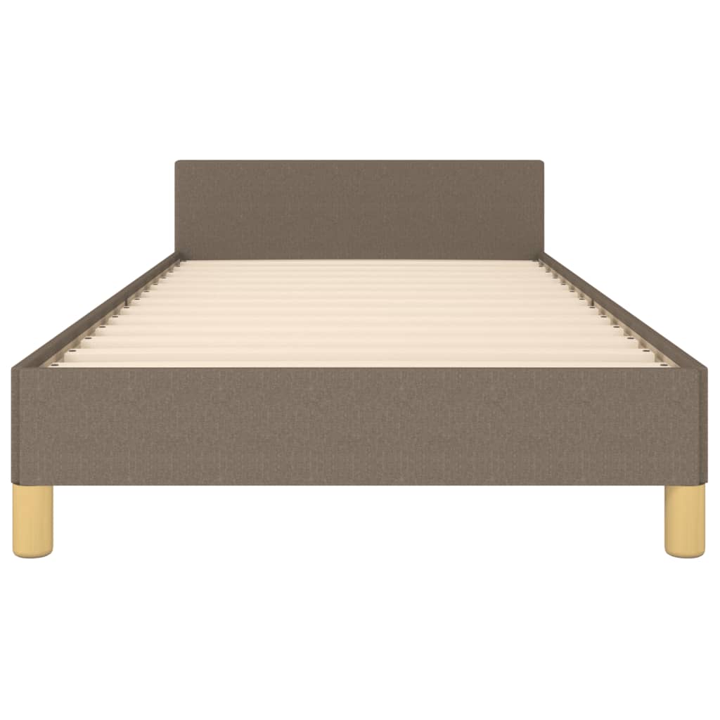 vidaXL Πλαίσιο Κρεβατιού με Κεφαλάρι Taupe 90x190 εκ. Υφασμάτινο