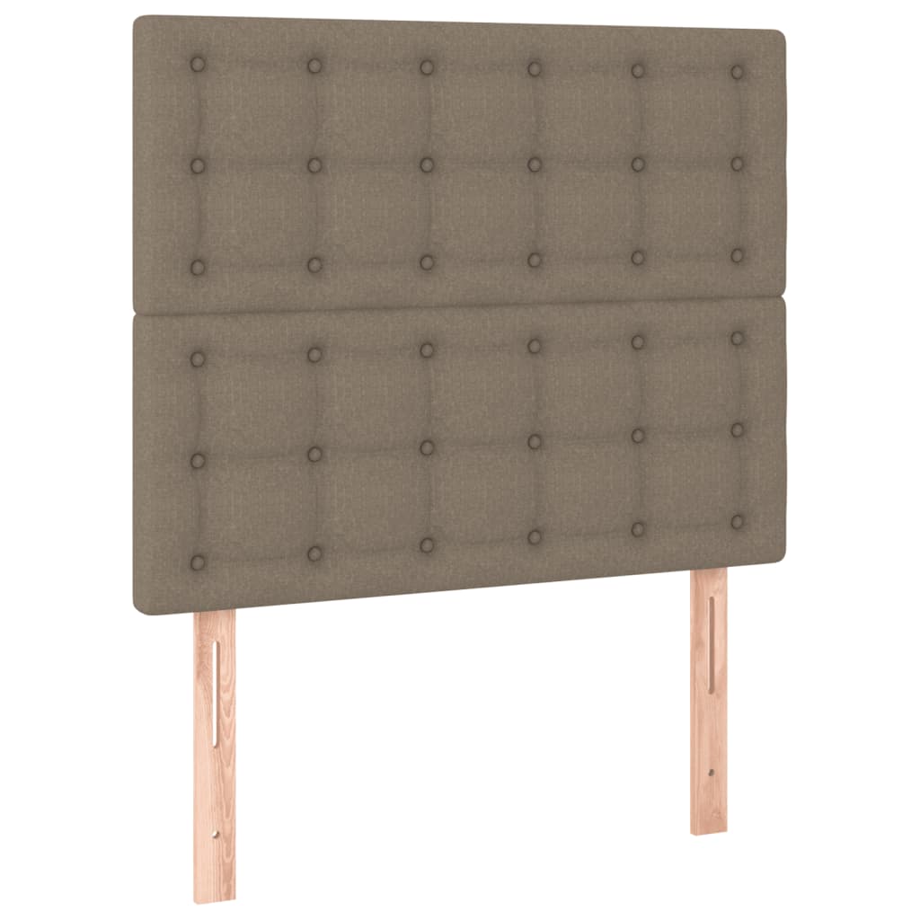 vidaXL Πλαίσιο Κρεβατιού με Κεφαλάρι Taupe 90x190 εκ. Υφασμάτινο