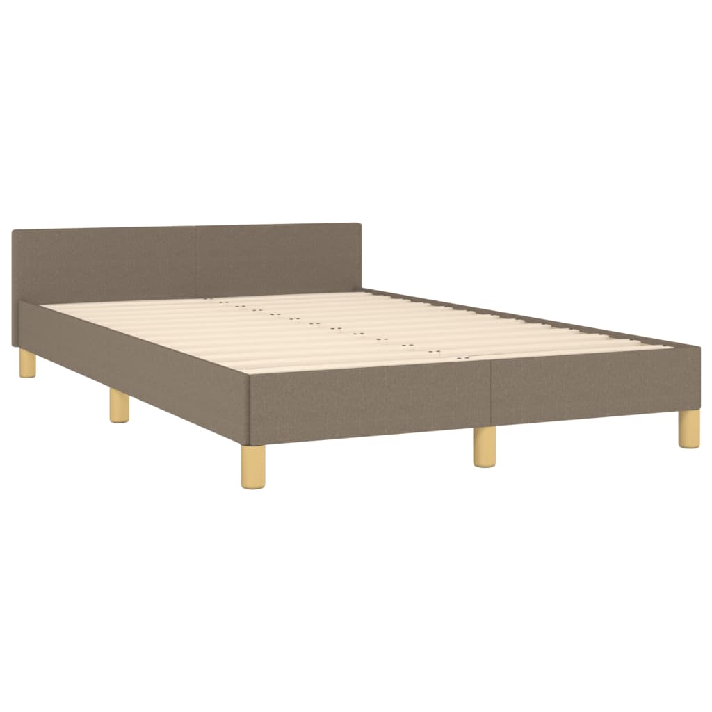 vidaXL Σκελετός Κρεβατιού Χωρίς Στρώμα Taupe 120x200 εκ. Υφασμάτινο
