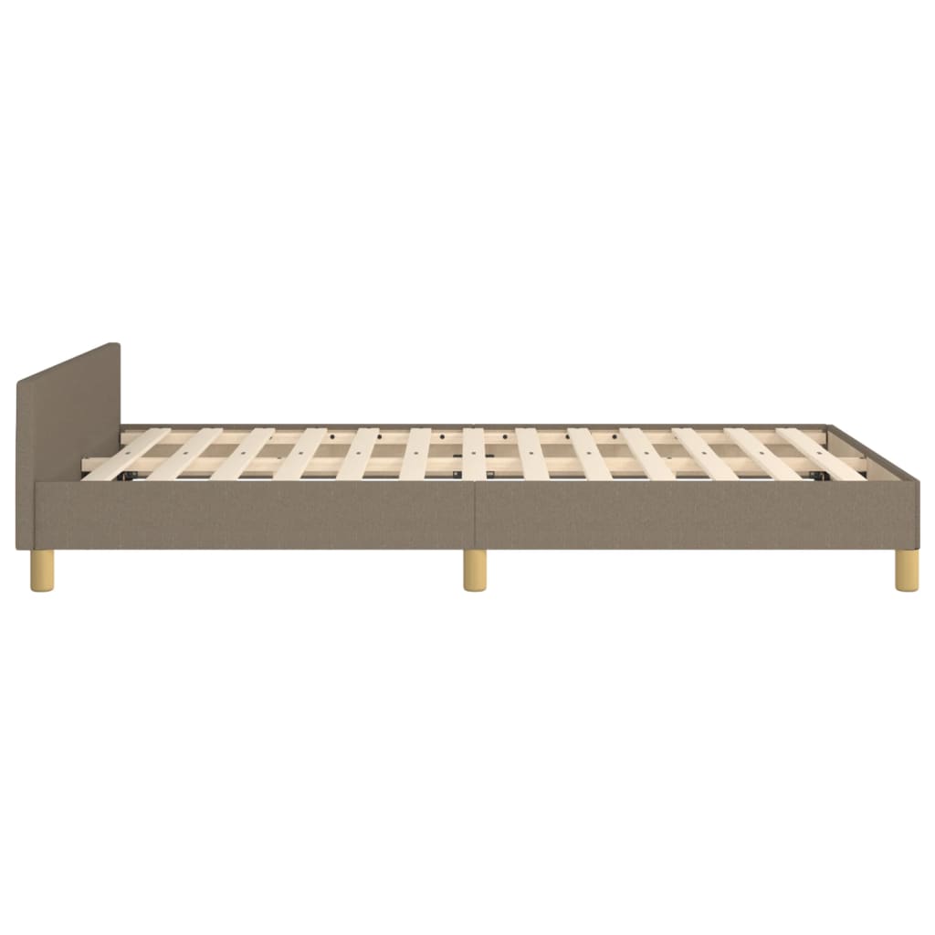 vidaXL Σκελετός Κρεβατιού Χωρίς Στρώμα Taupe 120x200 εκ. Υφασμάτινο