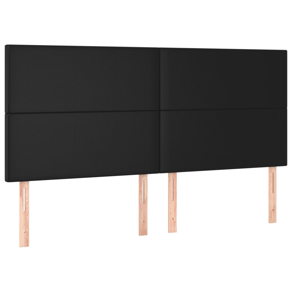 vidaXL Πλαίσιο Κρεβατιού με Κεφαλάρι Μαύρο 160x200 εκ. Συνθετικό Δέρμα