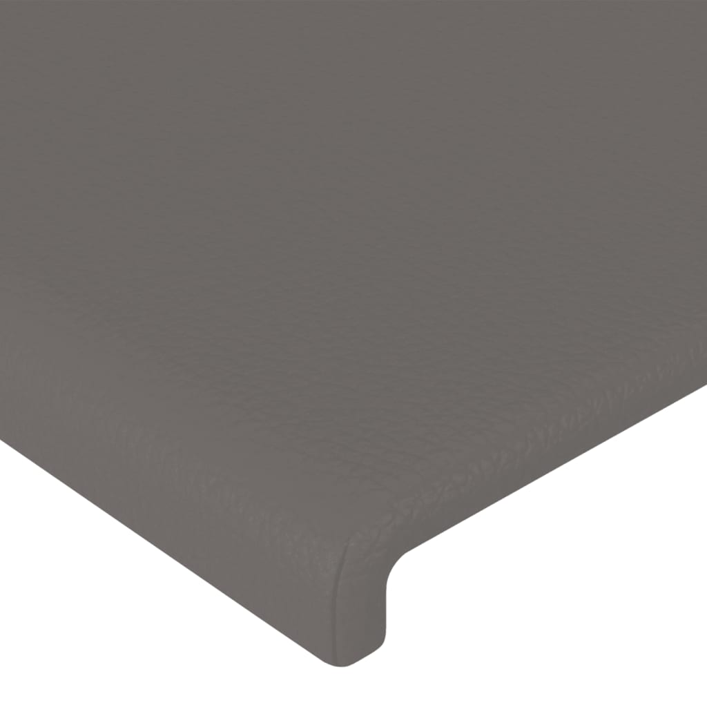 vidaXL Πλαίσιο Κρεβατιού με Κεφαλάρι Γκρι 180x200 εκ. Συνθετικό Δέρμα