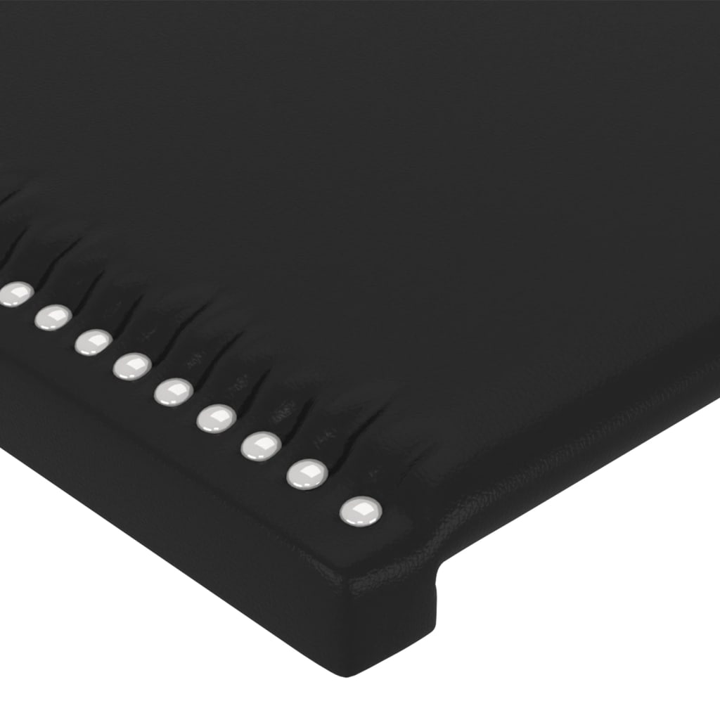 vidaXL Πλαίσιο Κρεβατιού με Κεφαλάρι Μαύρο 140x190 εκ. Συνθετικό Δέρμα
