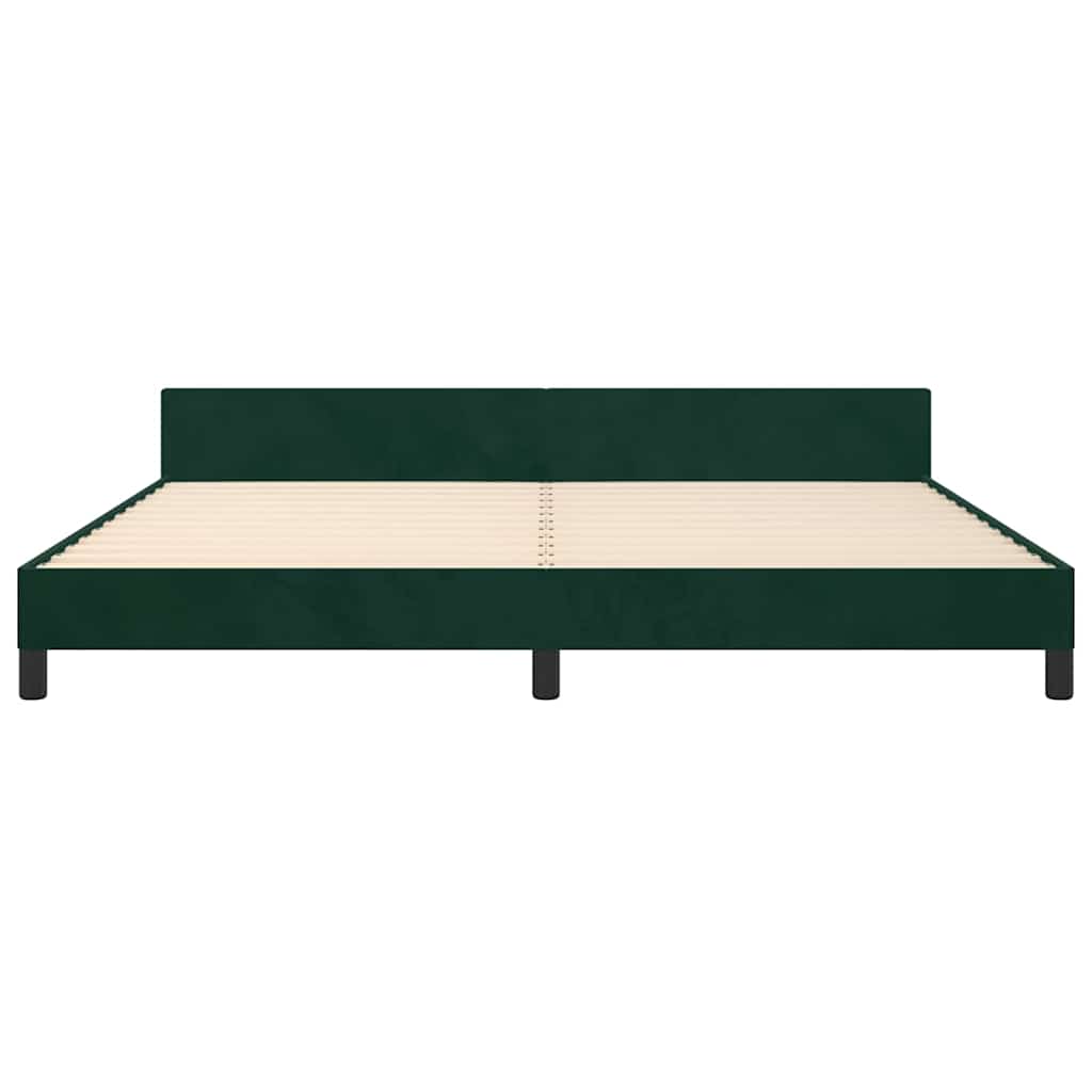 vidaXL Σκελετός Κρεβατιού Χωρίς Στρώμα Πράσινο 200x200εκ. Βελούδινο