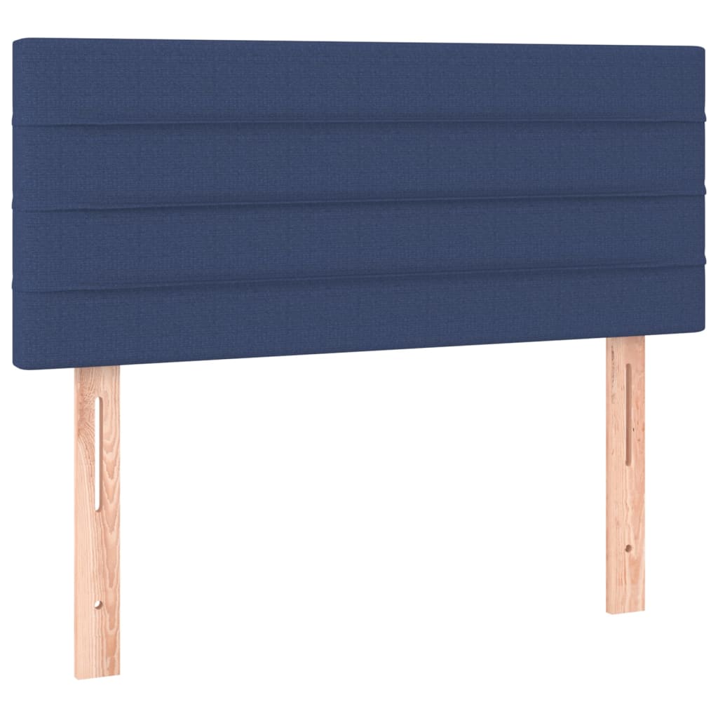 vidaXL Κρεβάτι Boxspring με Στρώμα Μπλε 100 x 200 εκ. Υφασμάτινο