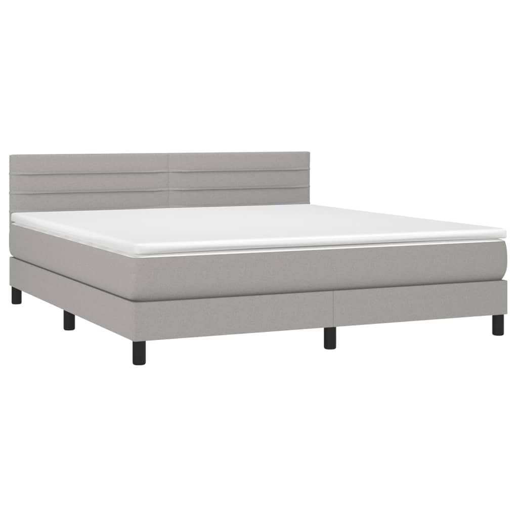 vidaXL Κρεβάτι Boxspring με Στρώμα Αν. Πράσινο 160x200εκ Υφασμάτινο