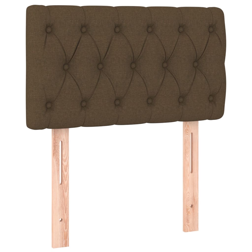 vidaXL Κρεβάτι Boxspring με Στρώμα Σκούρο Καφέ 80x200 εκ. Υφασμάτινο