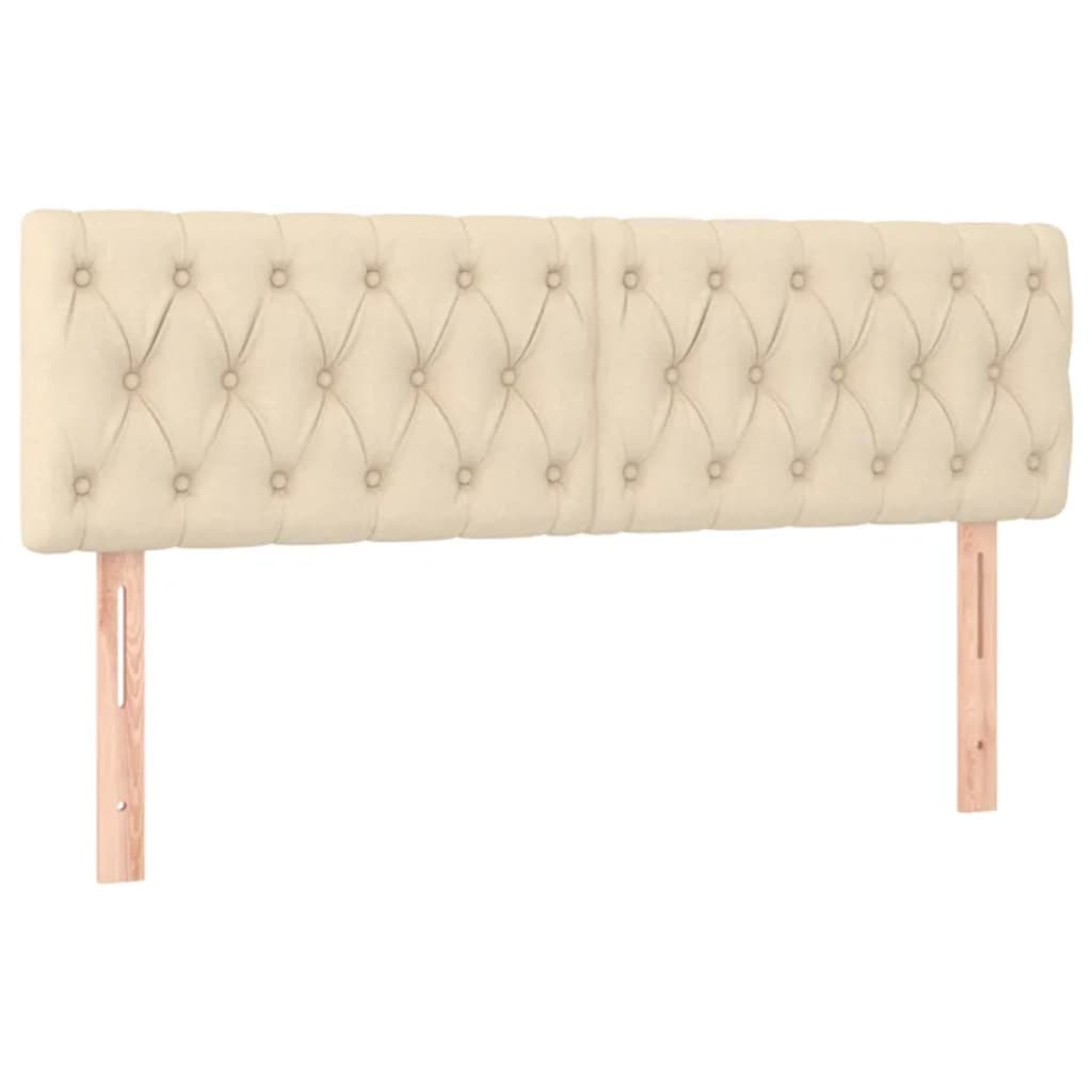 vidaXL Κρεβάτι Boxspring με Στρώμα Κρεμ 160x200 εκ. Υφασμάτινο