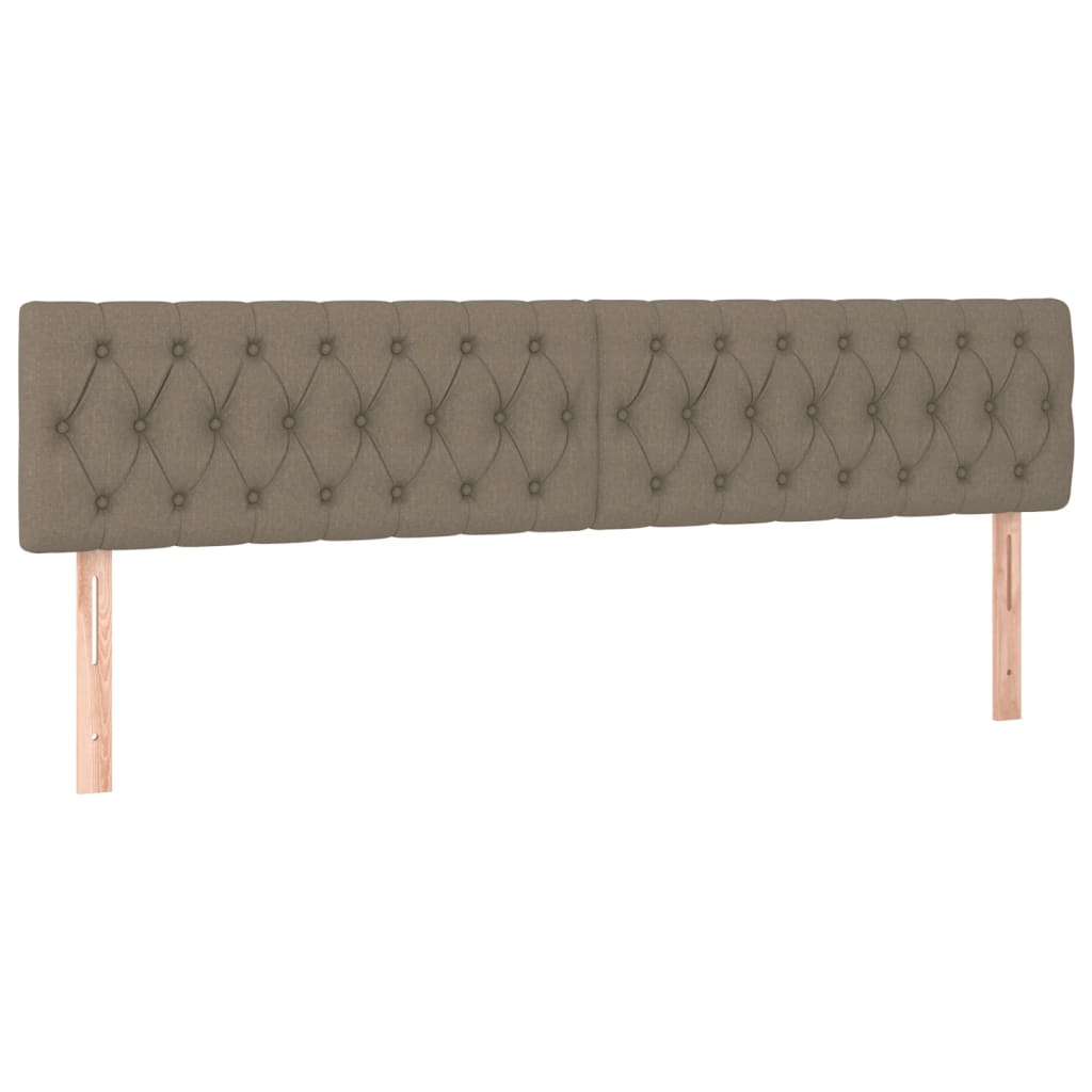 vidaXL Κρεβάτι Boxspring με Στρώμα Taupe 200x200 εκ. Υφασμάτινο