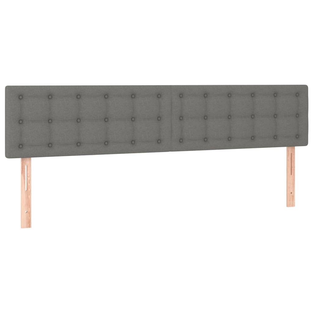 vidaXL Κρεβάτι Boxspring με Στρώμα Σκούρο Γκρι 180x200 εκ Υφασμάτιν
