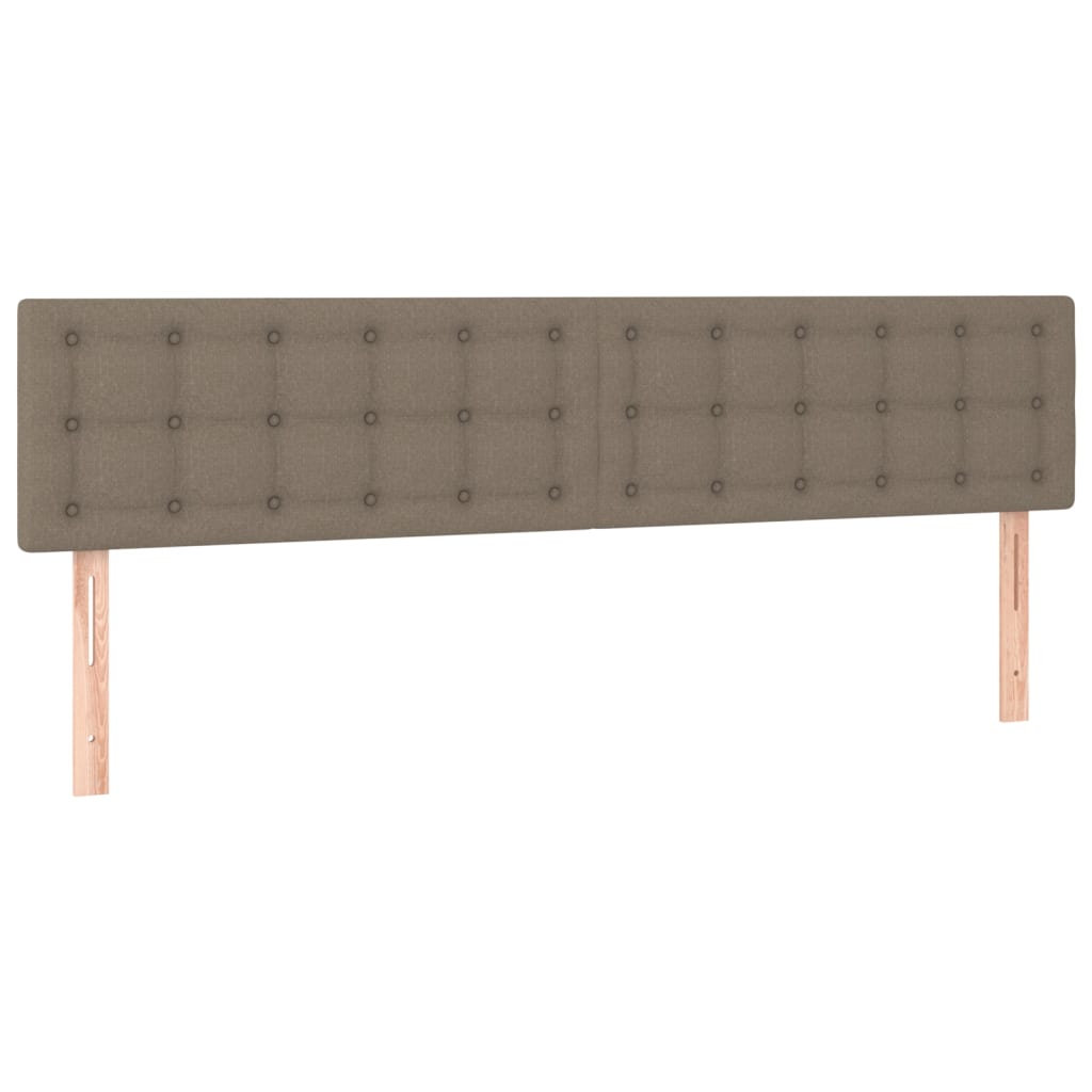vidaXL Κρεβάτι Boxspring με Στρώμα Taupe 200x200 εκ. Υφασμάτινο