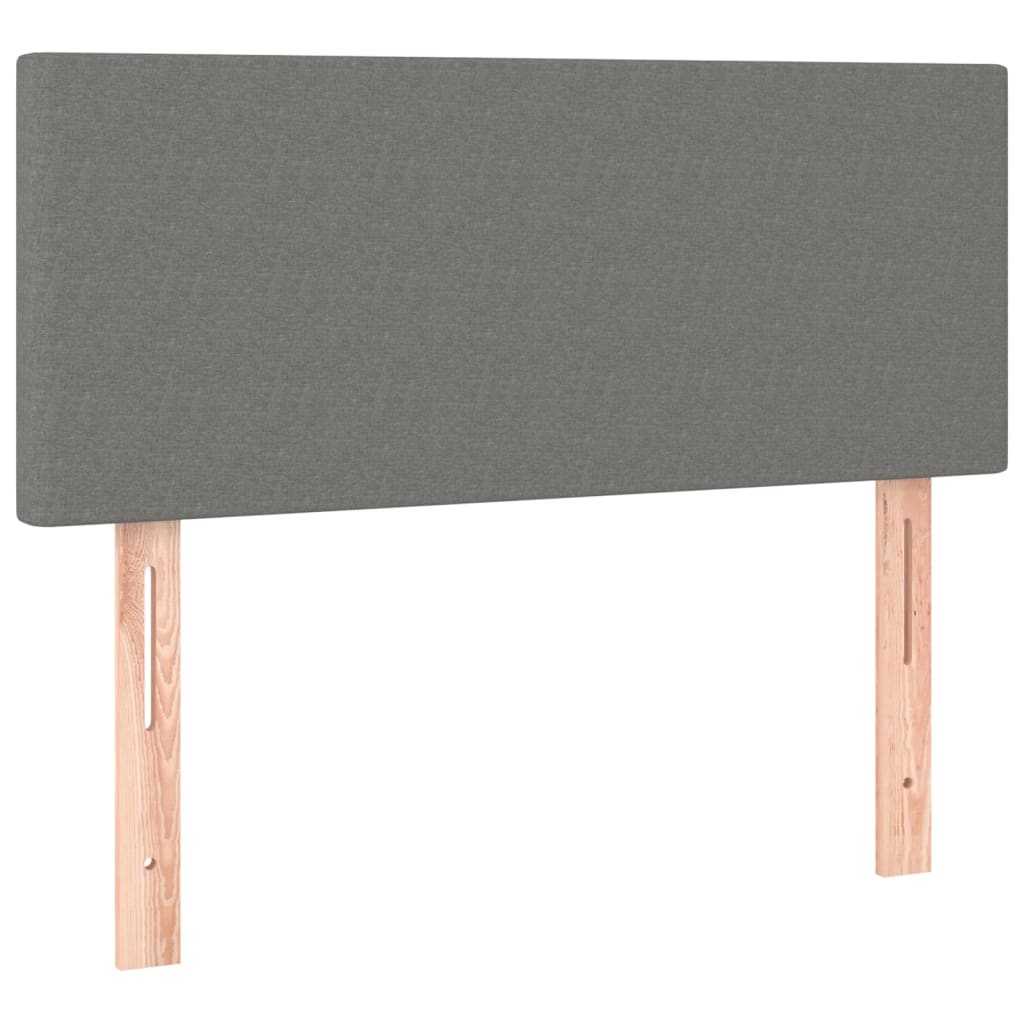 vidaXL Κρεβάτι Boxspring με Στρώμα Σκούρο Γκρι 120x200 εκ. Υφασμάτινο